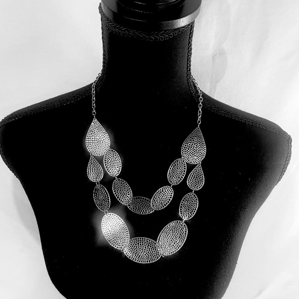 Gorgeous Silver Double Strand Necklace